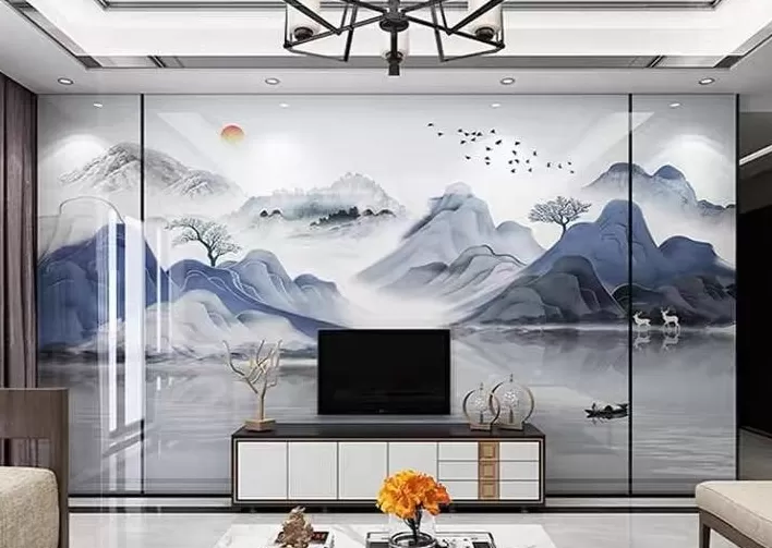 电视背景墙加盟商 背景墙加盟项目,妙彩金饰画背景墙设备加盟品牌