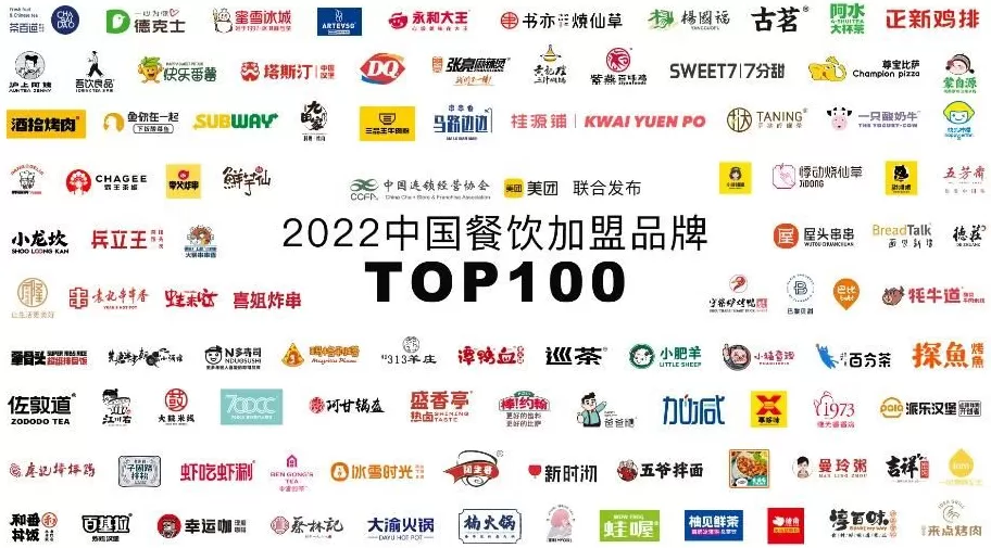 电视背景墙加盟全国排行榜 中连协,美团发布2022中国餐饮加盟TOP100,42家品牌连续三年入选
