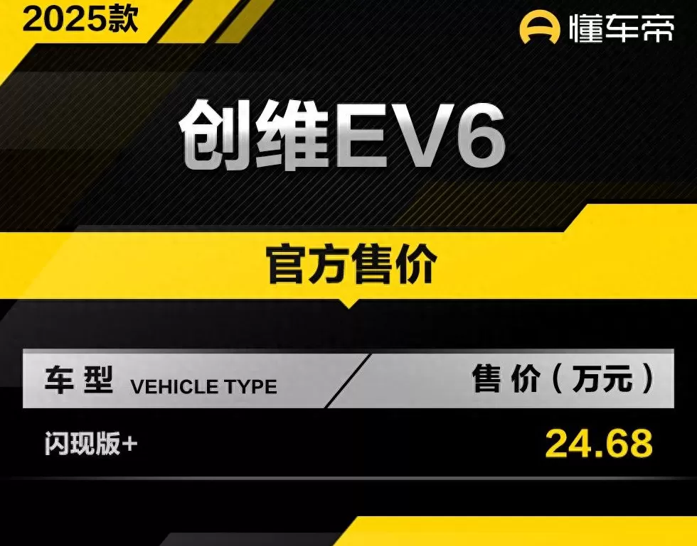 创维电动汽车代理 新车｜售2468万元，2025款创维EV6闪现版+上市，乐道L60同级SUV