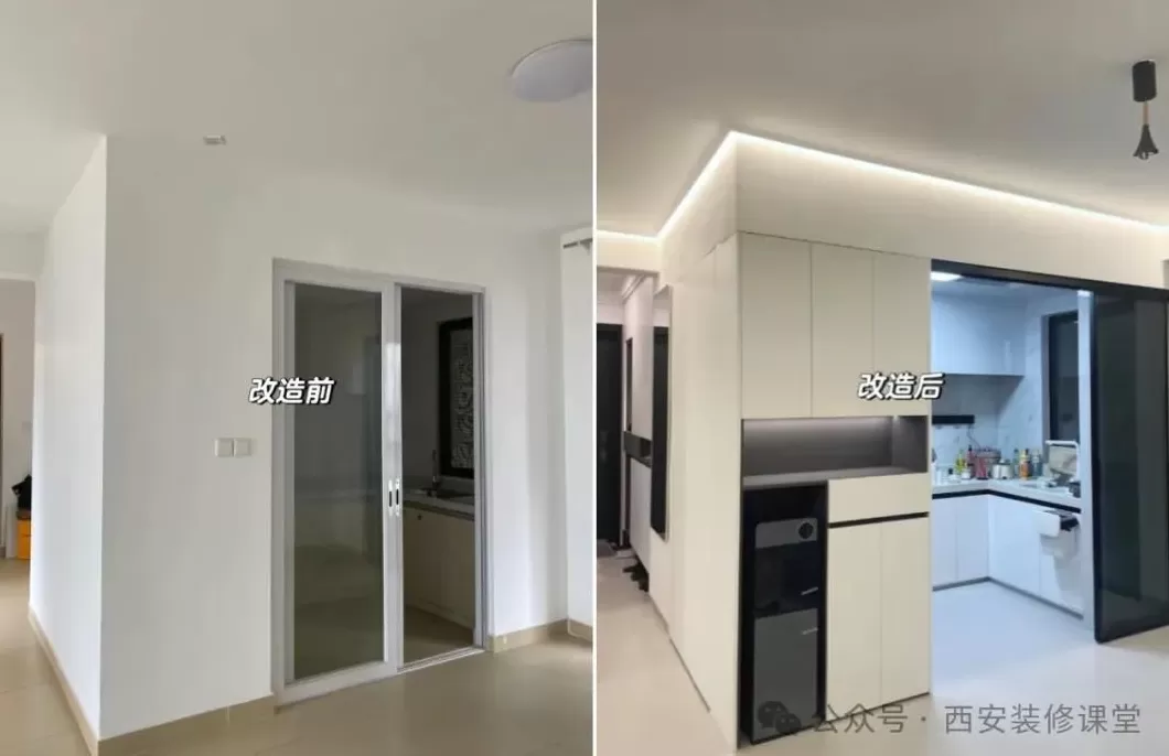 镶嵌式电视背景墙柜墙 电视墙这样简单设计,时尚不过时