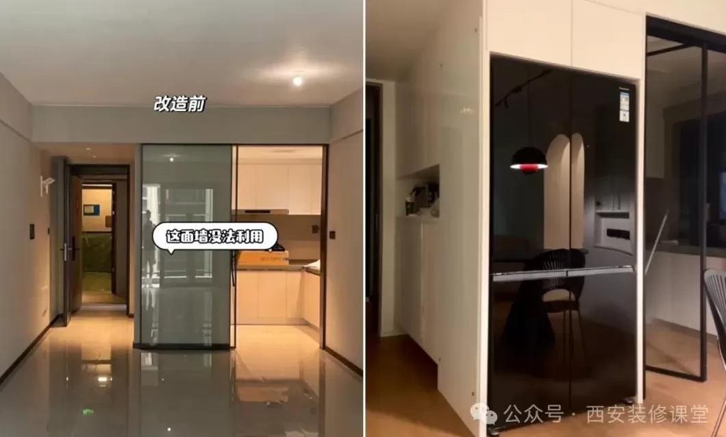 镶嵌式电视背景墙柜墙 电视墙这样简单设计,时尚不过时