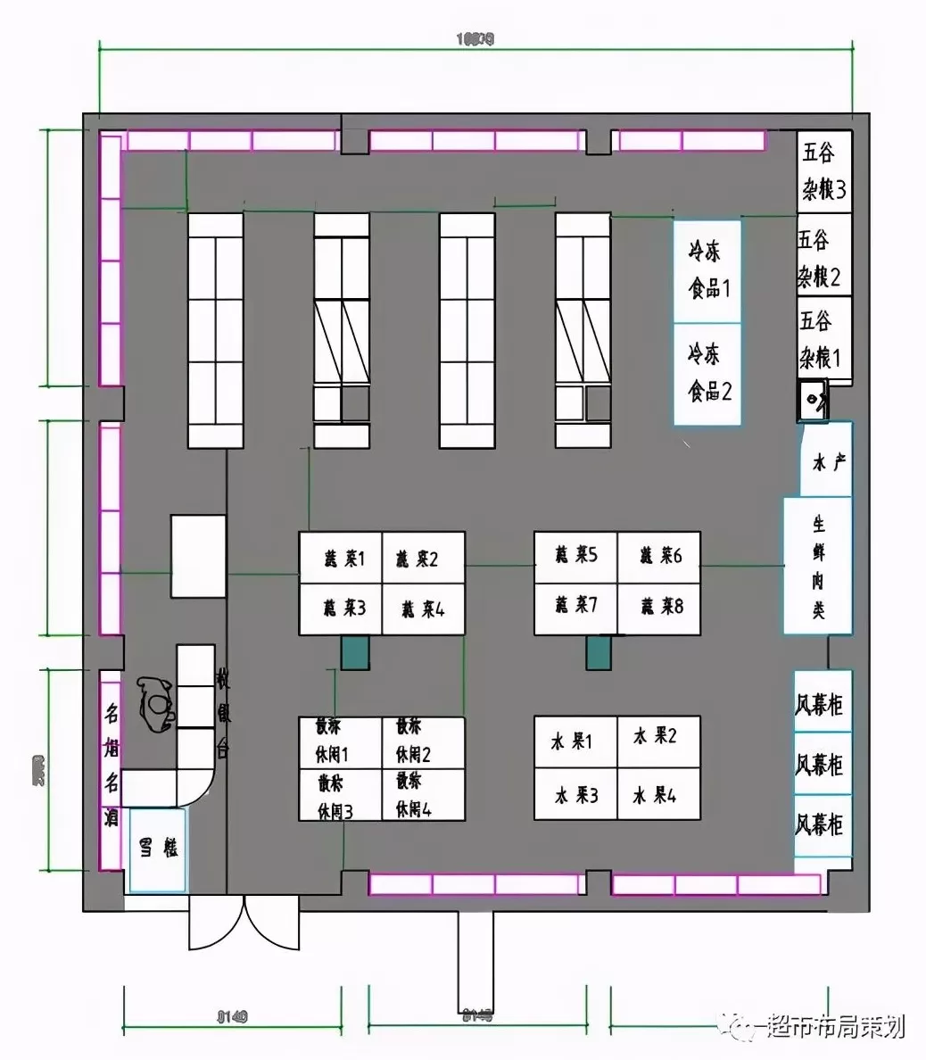饮品店平面布置图 巴西饼干奶茶店空间设计案例-深圳道和餐饮设计公司分享