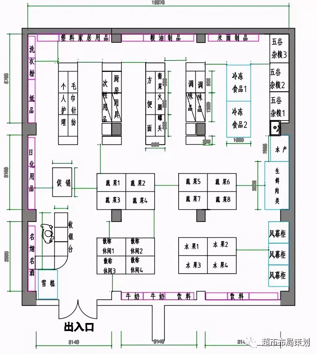 饮品店平面布置图 巴西饼干奶茶店空间设计案例-深圳道和餐饮设计公司分享